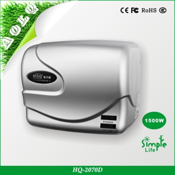 Automatic stainless steel hand dryer with 1500W, Low noise, Customized design and drawing are welcomed