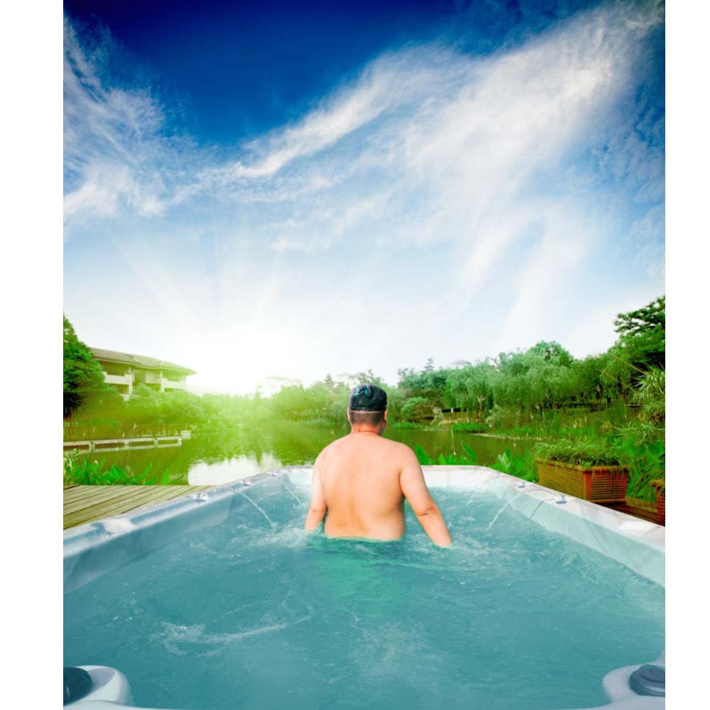 Outdoor 4.5M Whirlpool Swimming Pool With Led Light