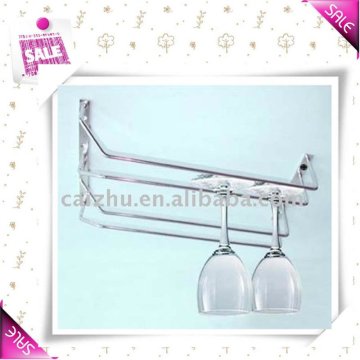 Metal wine glass rack