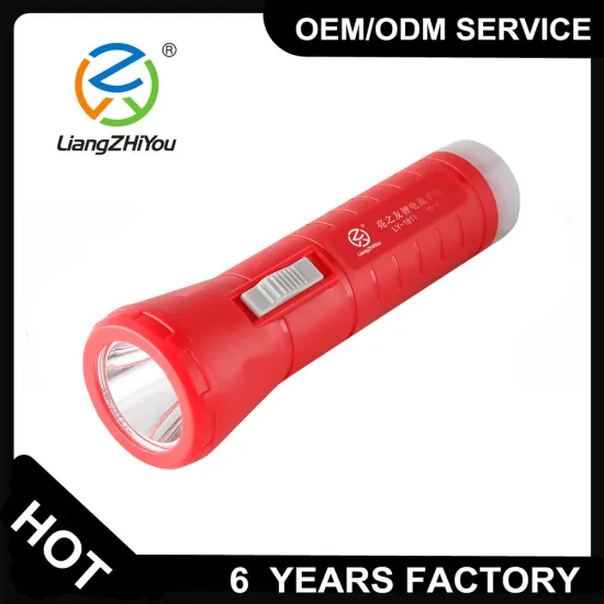 Waterproof high efficient rechargeable led flashlight with side light 220v