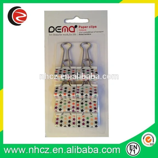 Custom Printing Stationery Metal File Clips