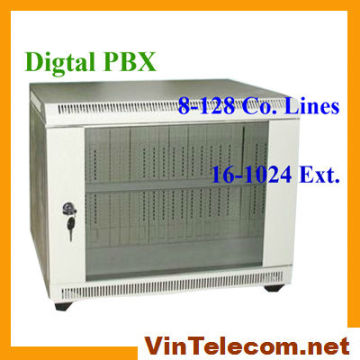 China PBX factory VIN-2000HB series digital PABX with 128 Lines and 1024 Ext. lines for large Phone System Solution