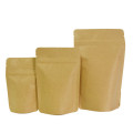 wholesale brown kraft paper stand up zip pouches