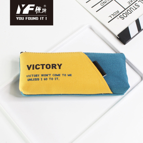 Colored Pencil Case Creative cute canvas zipper pencil case Manufactory