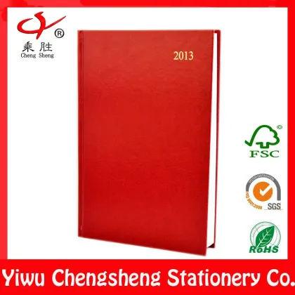 Red cover custom a5 luxury diary