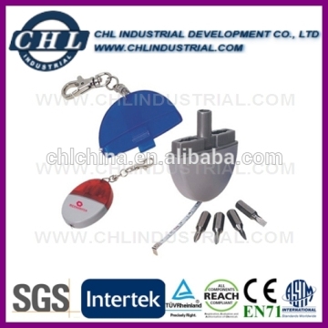 SGS certified mini set with 1 metre measuring tape and keychain