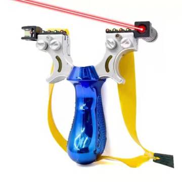Outdoor Hunting Resin Sling Shot with Laser Light Sight and Flat Rubber Band
