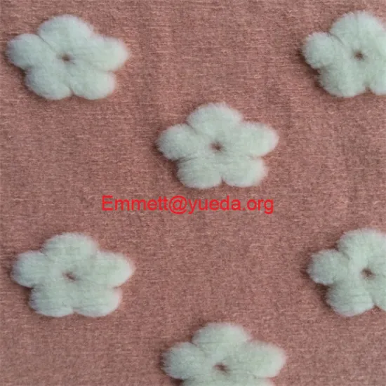 pink white flowers floral jacquard pattern woolen knit fabric
