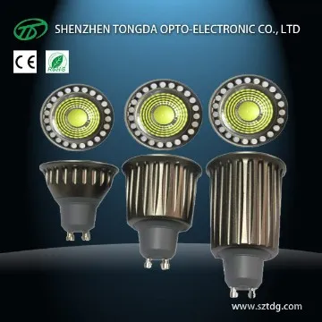 GU10 3W COB led spotlight bulb with 90cri
