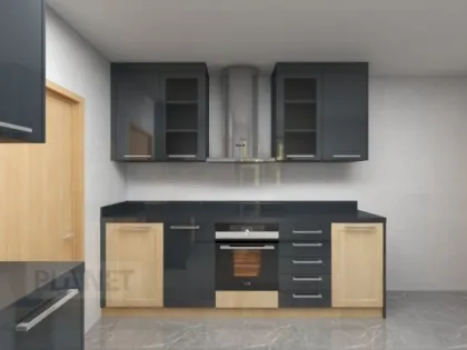 High Quality Espresso Solid Wood Kitchen Cabinets Design