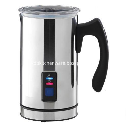 automatic stainless steel coffee maker milk frother milk foamer and warmer(chrome color)