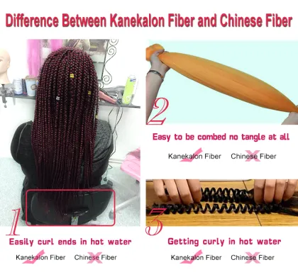 Pre Stretched Private label EZ braid Kaneka fiber hot water setting synthetic crochet braid hair extension