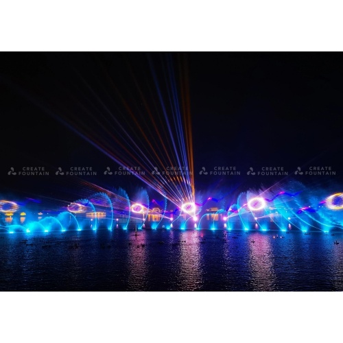 น้ำพุดนตรีลอยน้ำขนาดใหญ่