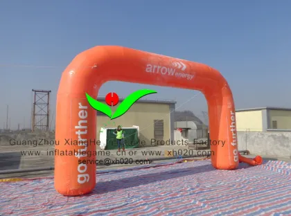commercial PVC Tarpaulin inflatable orange arch door for advertising
