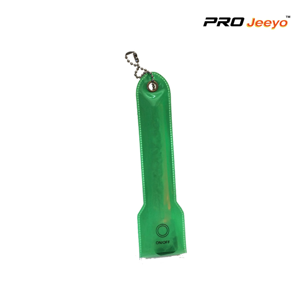 Wb Min001 Reflective Warning Green Led Flashing Keyring