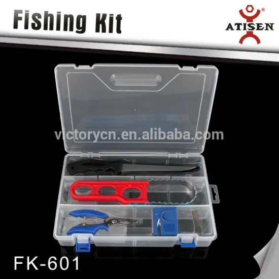Hot Sale Fishing Kit With Multifunctional Plastic Transparent Box