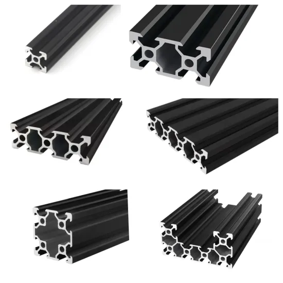 Black Aluminium Profile V Slot for 3D Printer Extrusion - Chinese Manufacturers 2020 Series