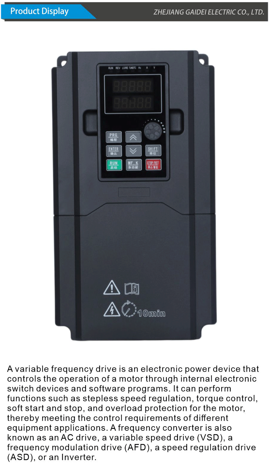single phase vfd for motor speed control