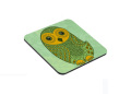 Green Mystic Owl PVC Coasters