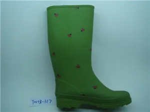 colorful high cut safety rain boots PVC boots
