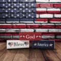 Dieu bénisse les blocs de bois américains