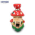 Polymer Clay Glass Bubblers with Fairy mushroom House