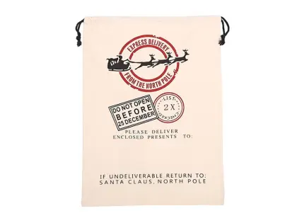 The gift bags Christmas drawstring bag cotton gift bag