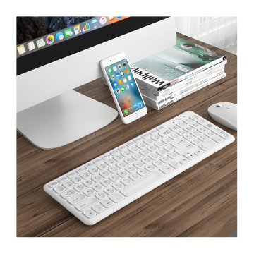 BOW Factory Direct Sale 96 Keys Ultra-thin Ergonomic 2.4Ghz Wireless Keyboard and Mouse Combo for Office