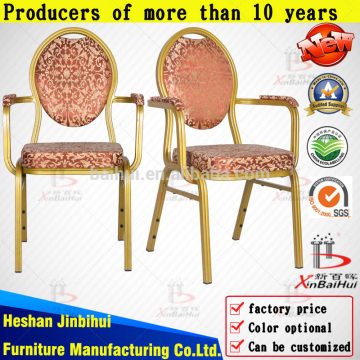 Hot sale wholesale metal Arm banquet hotel chair