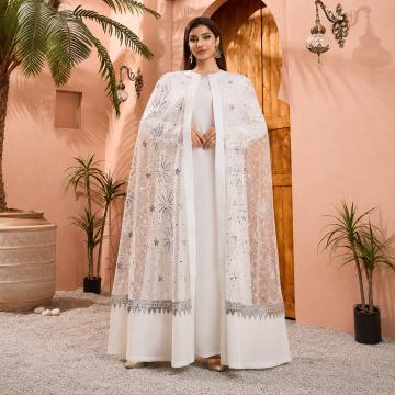 Sequin-cad oo lagu dhejiyay Cape Prayer Abaya