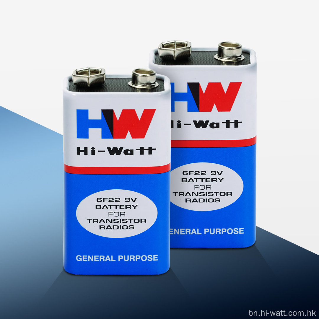 HW Tigerhead কার্বন জিঙ্ক ব্যাটারি 9V 6F22
