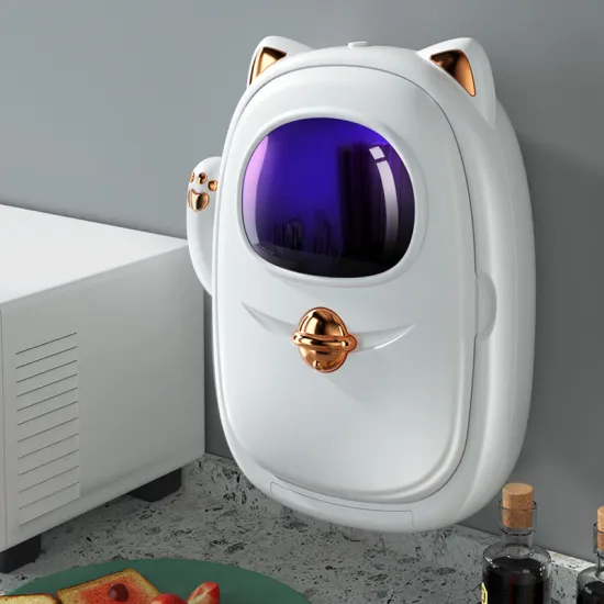 2024 Ultraviolet Light Wall-Mounted Storage Rack: Disinfecting, Dust-Proof Cutlery Holder for Restaurant and Kitchen Use