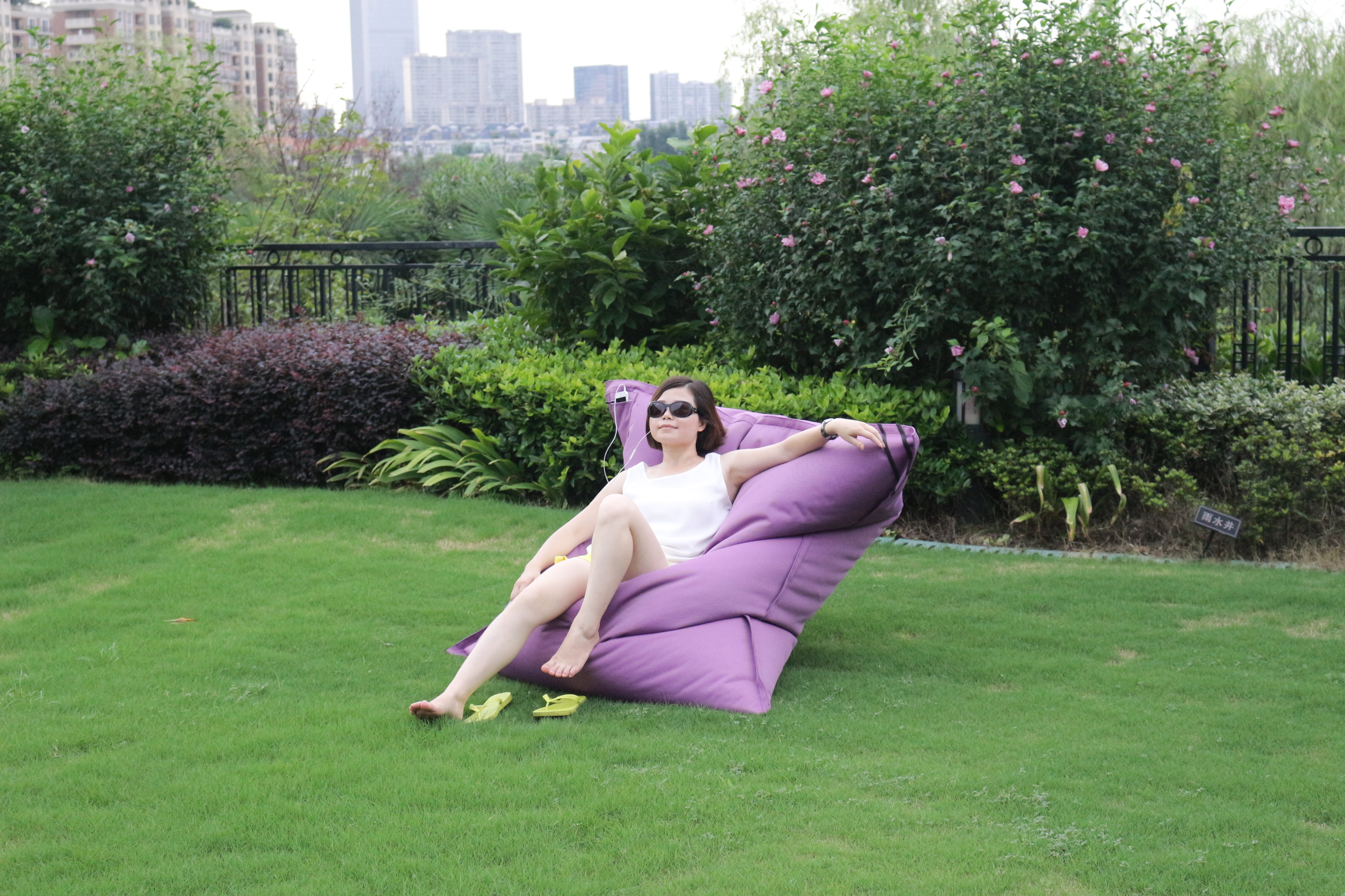 New design large rectangle bean bag outdoor