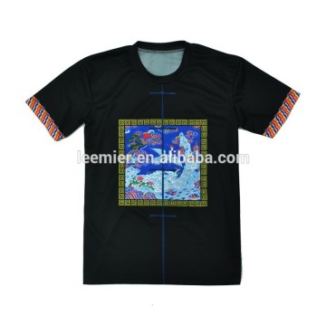Cheap digital printing round neck men's short sleeve t shirt