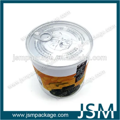 Easy open end paper cans for milk powder packaging