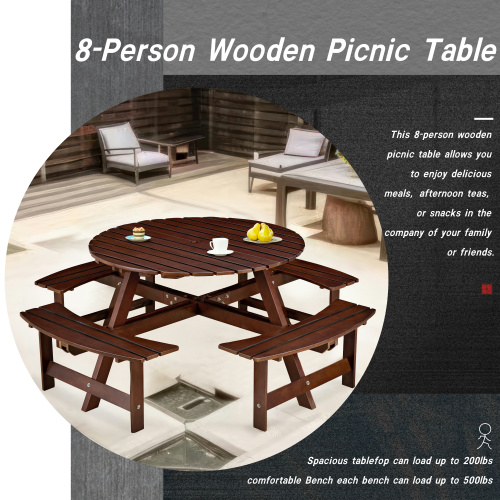 Outdoor 8 Person Picnic Table4