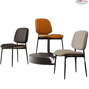 Metal Frame Cushion Minimalist Cafe Restaurant Dinning Chair