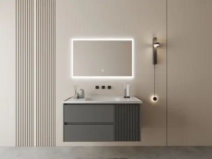 Modern Stainless Steel Bathroom Vanity Cabinet