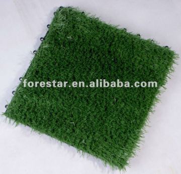 2016 new garden DIY interlock artificial grass tile