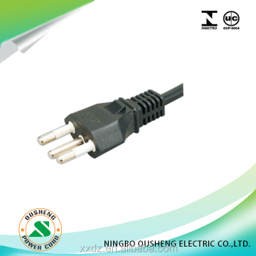 Title: "INMETRO Approved Brazil Power Cord with Three Pins