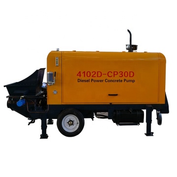 Diesel Engine Concrete Pump with Mixer - 15m³/h Capacity for 30mm Aggregates