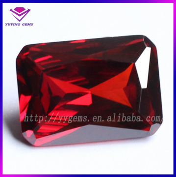 Alibaba Octangle Cut Pendant CZ 10*14mm Garnet Synthetic Zirconia Stone