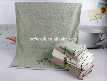 High quality color towels 100% cotton with embroidery for home,made in china hot new products for 2015 gift towels