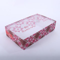 Christmas Socks Packaging Custom Clear Lid Paper Box