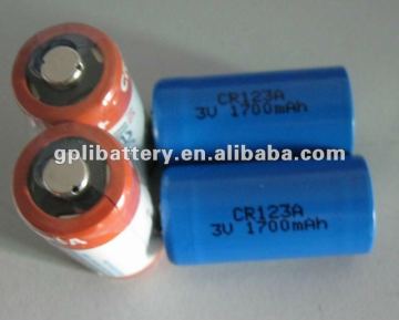 Li/MnO2 Cylindrical Battery CR123A 3V 1700MAH