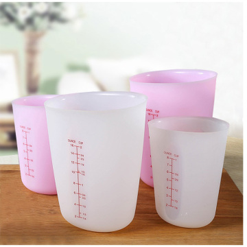 YIGO 500ml Silicone Containers with Measuring Cup for Kitchen & Bakery