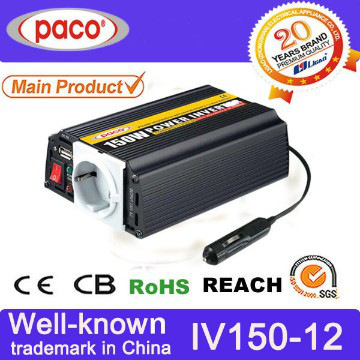 Sine Wave 12 volt power inverter 150watt 120v/230v with USB outlet