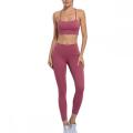 OEM tweedelige yogaset met hoge taille voor dames