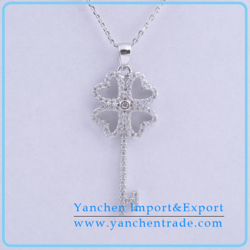 Unique Design Exuqisite Floral 925 Sterling Silver Necklace Wholesale