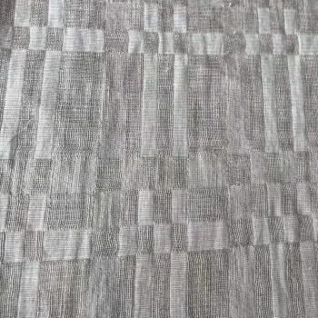 Checked Solid Colour Jacquard Line Linen Cotton Fabric